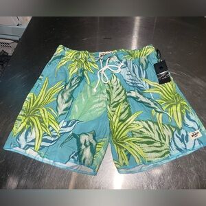 Afends Baywatch Board Shorts Size 32 Tropical Blue NWT